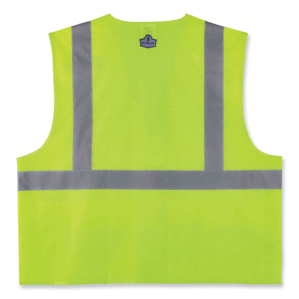 GloWear 8220HL Class 2 Standard Mesh Hook and Loop Vest, Polyester, Small/Medium, Lime, Ships in 1-3 Business Days - Image 2