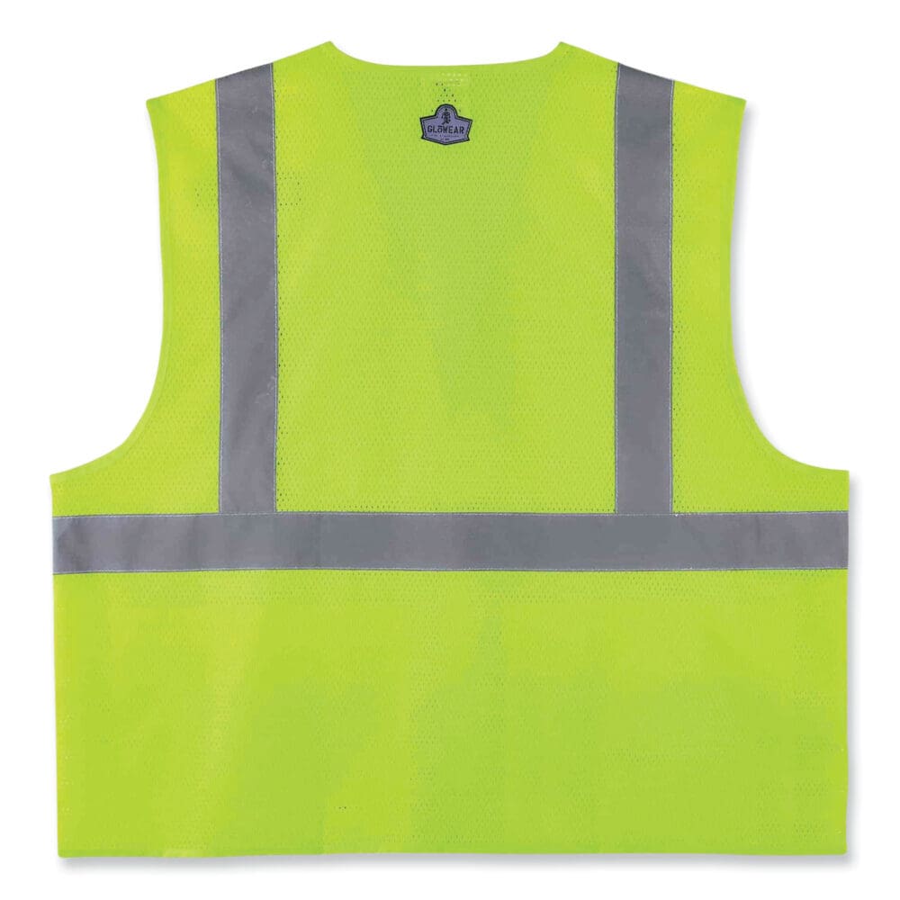 GloWear 8220HL Class 2 Standard Mesh Hook and Loop Vest, Polyester, 2X-Large/3X-Large, Lime, Ships in 1-3 Business Days - Image 5