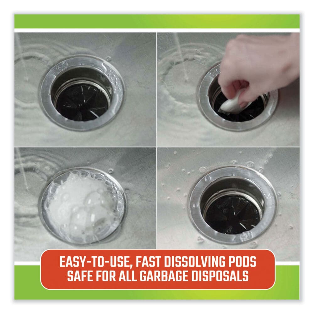 Fresh and Clean Garbage Disposal, Fresh Scent, 5 Pods/Pack, 6 Packs/Carton - Image 4