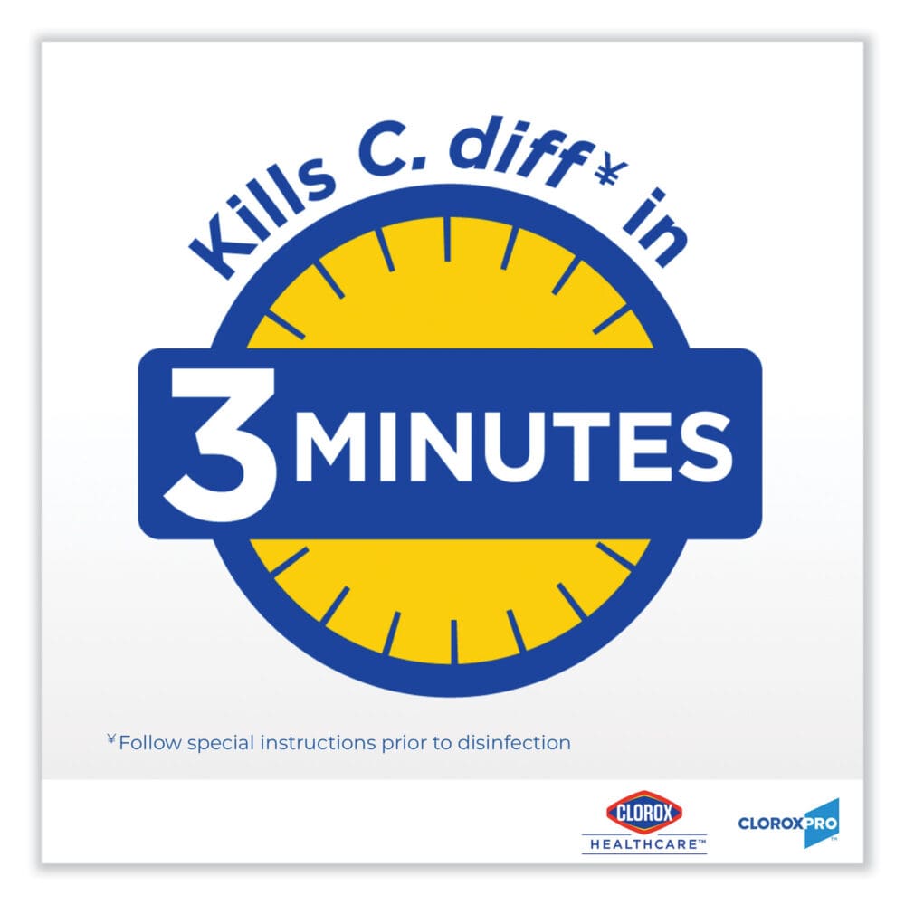 Bleach Germicidal Wipes, 1-Ply, 6.75 x 9, Unscented, White, 70/Canister - Image 3