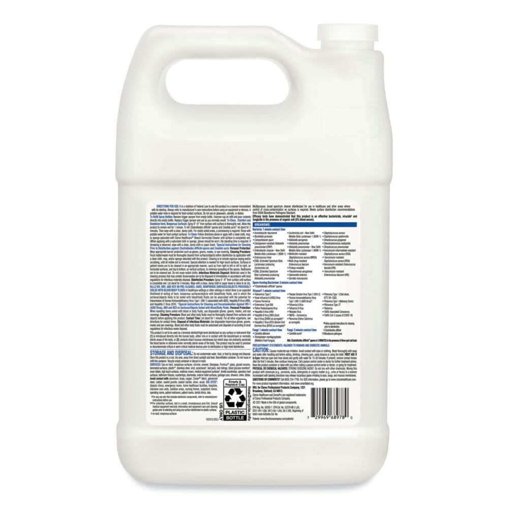 Bleach Germicidal Cleaner, 128 oz Refill Bottle, 4/Carton - Image 2