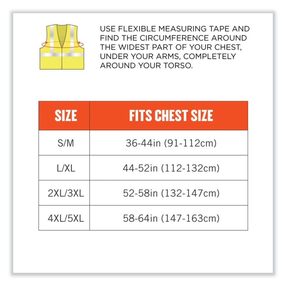 GloWear 8356FRHL Class 3 FR Hook and Loop Safety Vest with Sleeves, Modacrylic, 4XL/5XL, Lime, Ships in 1-3 Business Days - Image 8