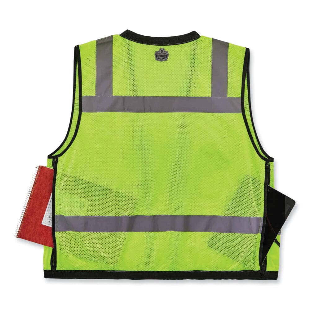 GloWear 8253HDZ Class 2 Heavy-Duty Mesh Surveyors Vest, Polyester, 2X-Large/3X-Large, Lime, Ships in 1-3 Business Days - Image 5