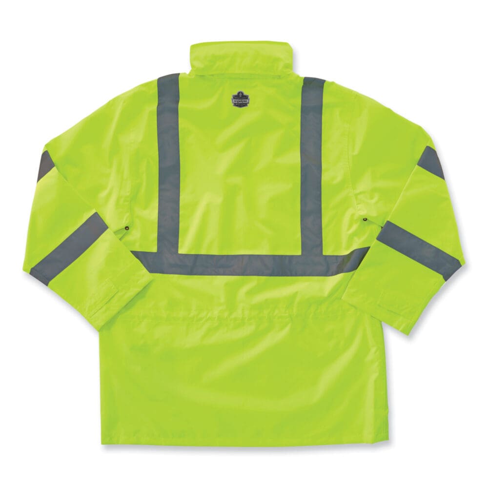 GloWear 8365 Class 3 Hi-Vis Rain Jacket, Polyester, 2X-Large, Lime, Ships in 1-3 Business Days - Image 9
