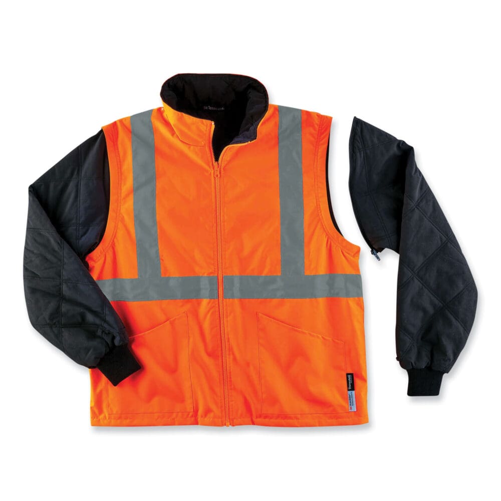 GloWear 8385 Class 3 Hi-Vis 4-in-1 Jacket, Large, Orange, Ships in 1-3 Business Days - Image 2