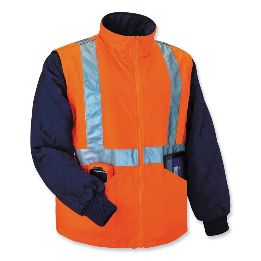 GloWear 8385 Class 3 Hi-Vis 4-in-1 Jacket, Large, Orange, Ships in 1-3 Business Days - Image 6