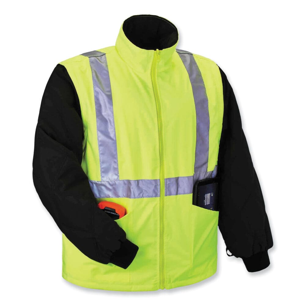 GloWear 8385 Class 3 Hi-Vis 4-in-1 Jacket, Medium, Lime, Ships in 1-3 Business Days - Image 6