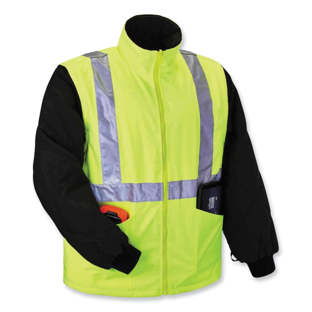 GloWear 8385 Class 3 Hi-Vis 4-in-1 Jacket, 5X-Large, Lime, Ships in 1-3 Business Days - Image 6