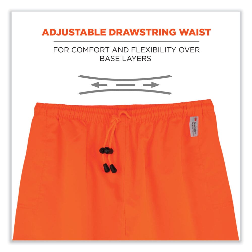 GloWear 8915 Class E Hi-Vis Rain Pants, Small, Orange, Ships in 1-3 Business Days - Image 4