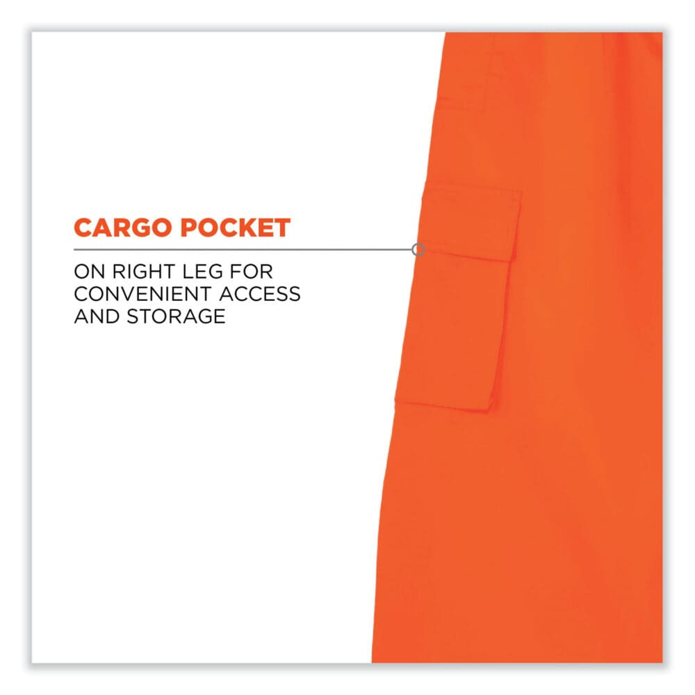 GloWear 8915 Class E Hi-Vis Rain Pants, 3X-Large, Orange, Ships in 1-3 Business Days - Image 5