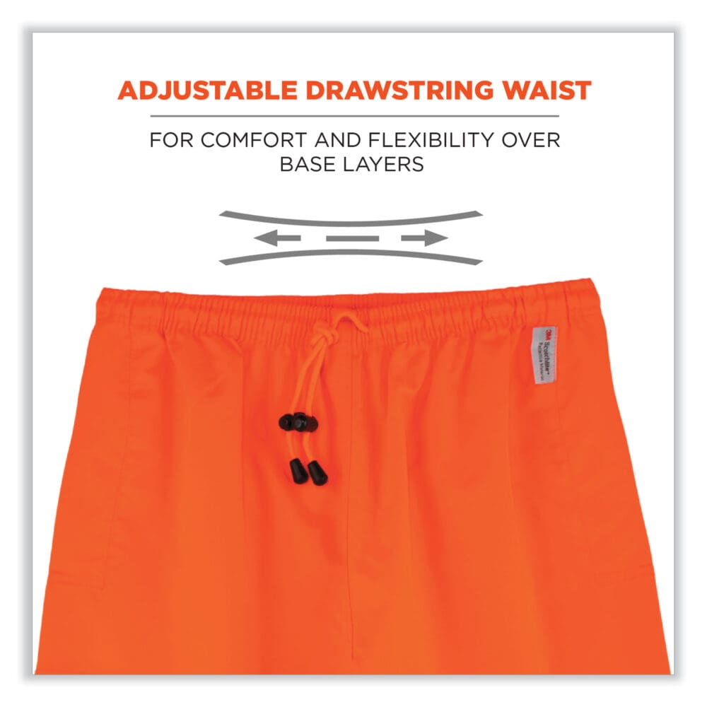 GloWear 8915 Class E Hi-Vis Rain Pants, 5X-Large, Orange, Ships in 1-3 Business Days - Image 3