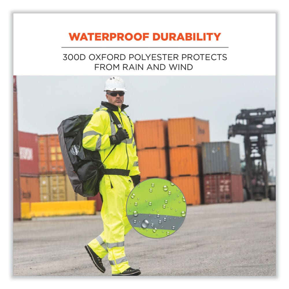 GloWear 8915 Class E Hi-Vis Rain Pants, Medium, Lime, Ships in 1-3 Business Days - Image 7