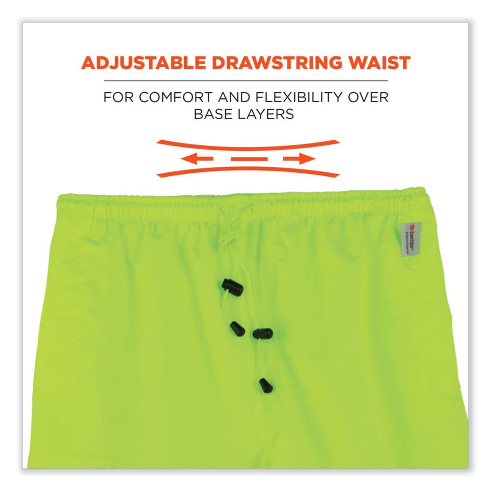 GloWear 8915 Class E Hi-Vis Rain Pants, Medium, Lime, Ships in 1-3 Business Days - Image 3