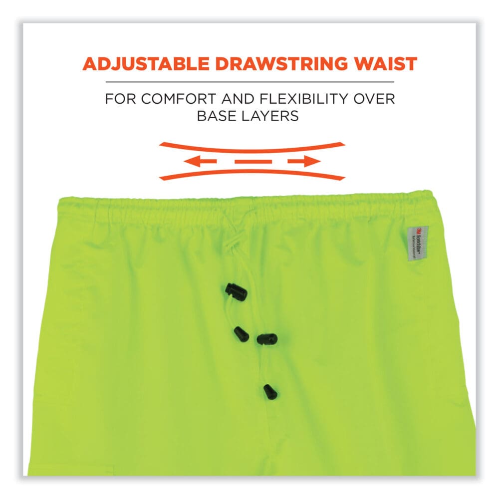 GloWear 8915 Class E Hi-Vis Rain Pants, X-Large, Lime, Ships in 1-3 Business Days - Image 3