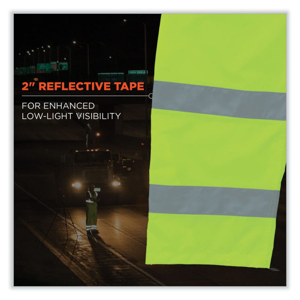 GloWear 8915 Class E Hi-Vis Rain Pants, 2X-Large, Lime, Ships in 1-3 Business Days - Image 3