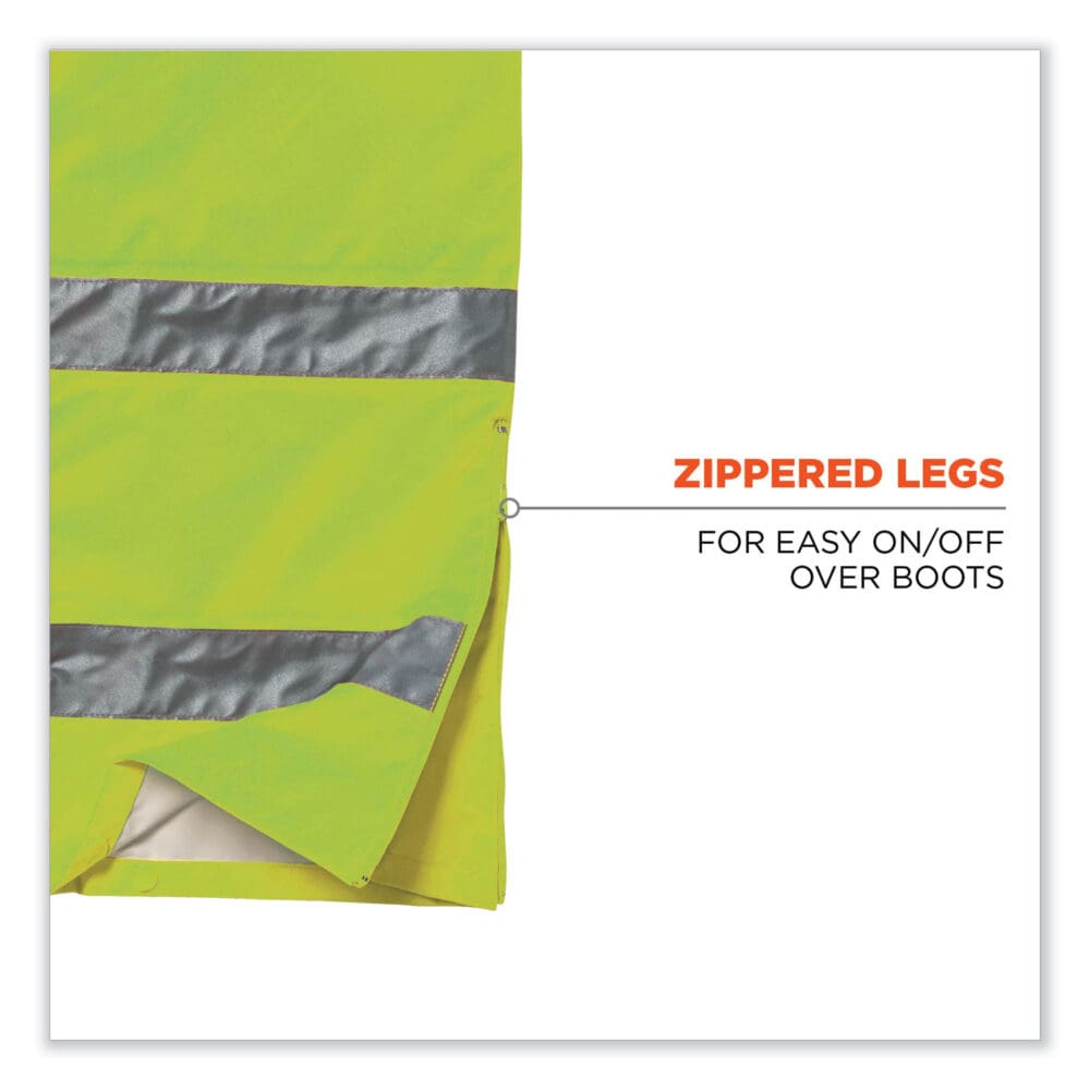 GloWear 8915 Class E Hi-Vis Rain Pants, 2X-Large, Lime, Ships in 1-3 Business Days - Image 5