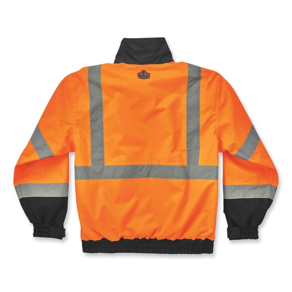 GloWear 8379 Class 3 Hi-Vis Fleece Lined Bomber Jacket, Orange, Medium, Ships in 1-3 Business Days - Image 3