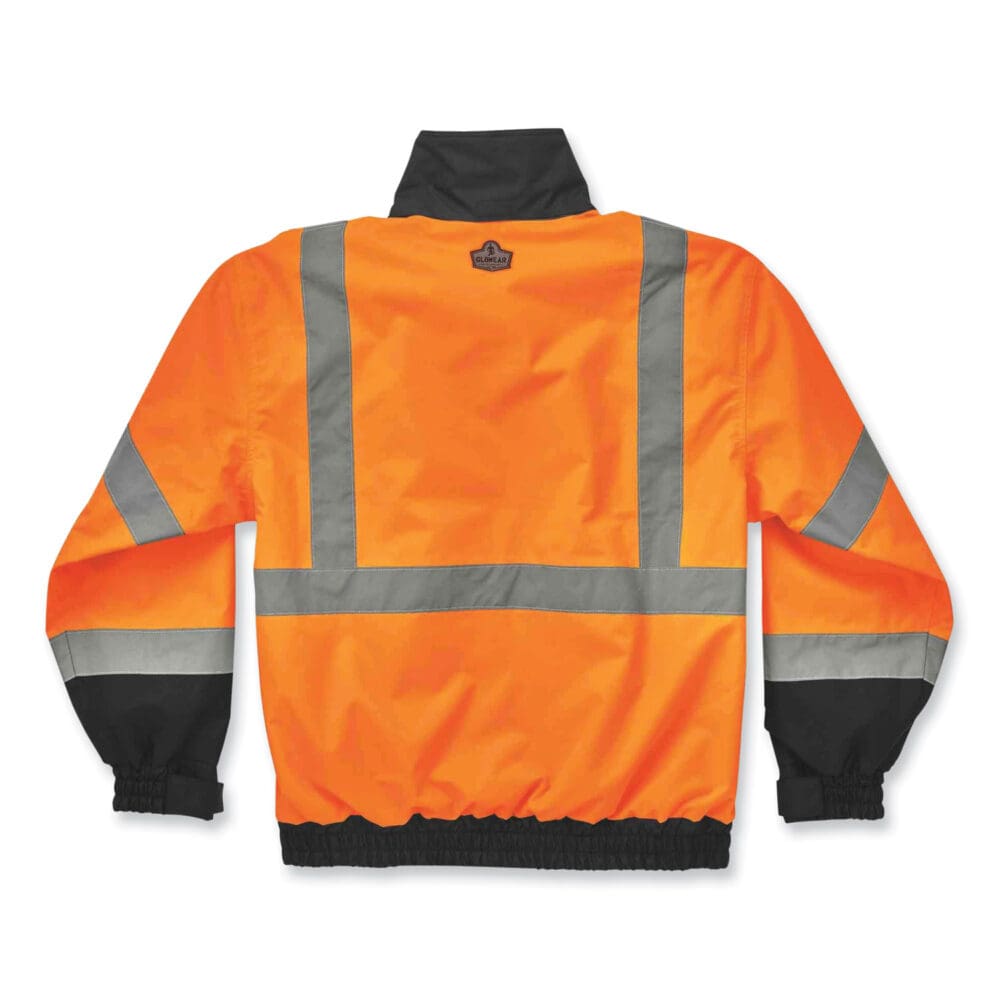 GloWear 8379 Class 3 Hi-Vis Fleece Lined Bomber Jacket, Orange, Large, Ships in 1-3 Business Days - Image 2