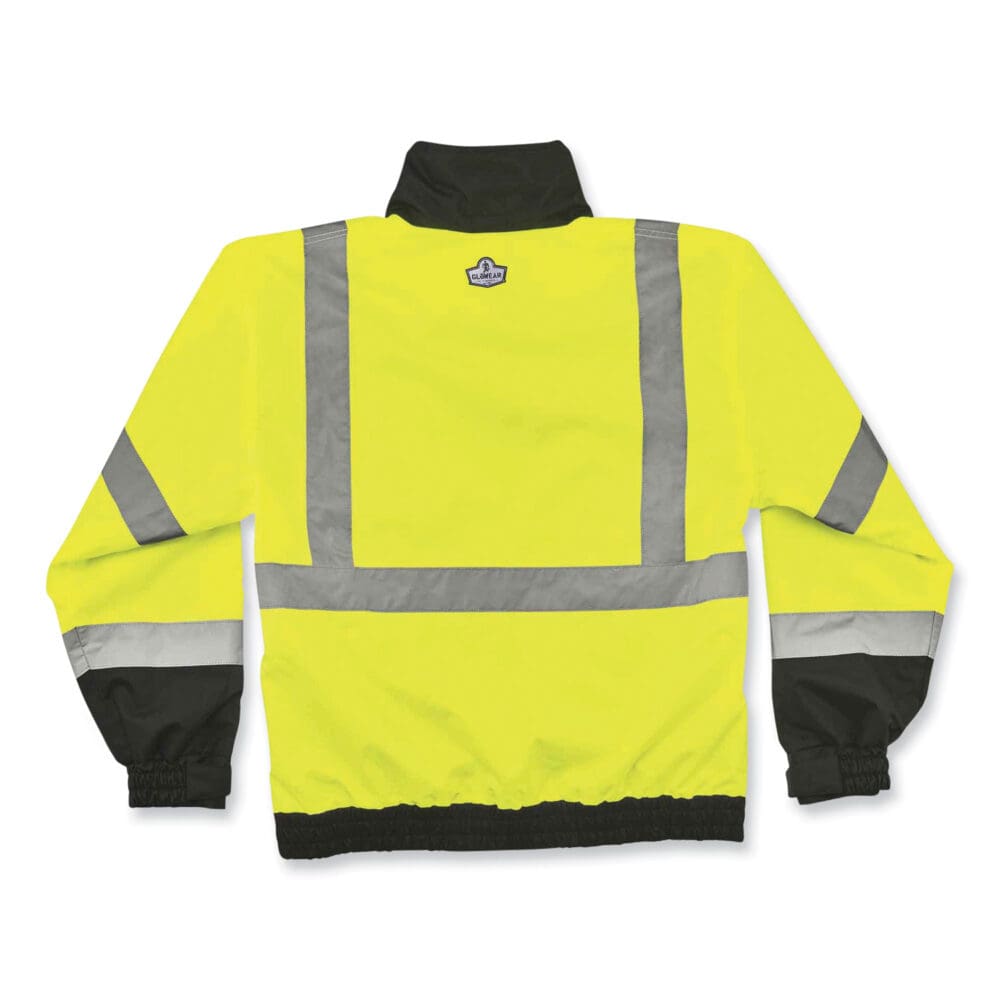 GloWear 8379 Class 3 Hi-Vis Fleece Lined Bomber Jacket, Lime, 4X-Large, Ships in 1-3 Business Days - Image 4