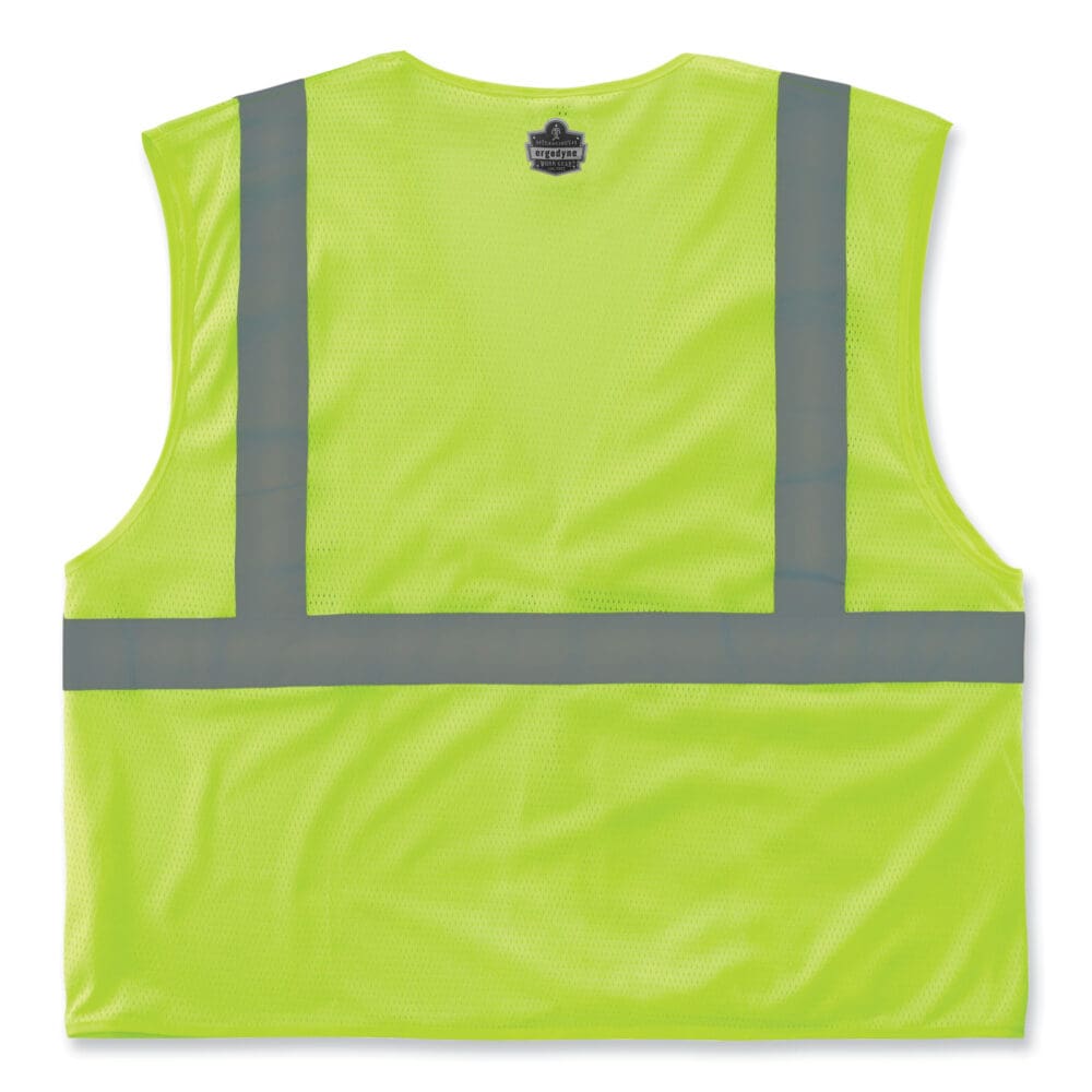 GloWear 8210HL-S Single Size Class 2 Economy Mesh Vest, Polyester, Large, Lime, Ships in 1-3 Business Days - Image 8