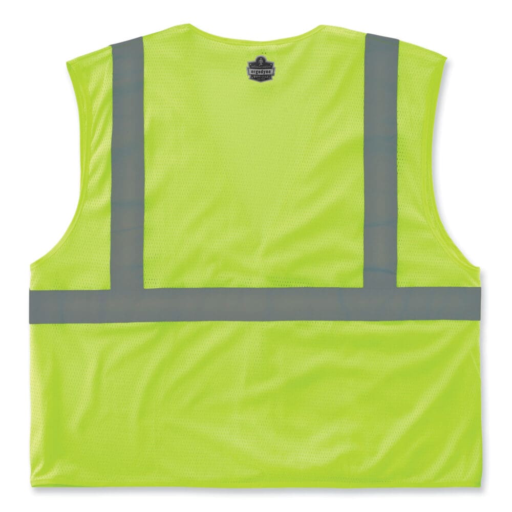 GloWear 8210HL-S Single Size Class 2 Economy Mesh Vest, Polyester, 4X-Large, Lime, Ships in 1-3 Business Days - Image 8