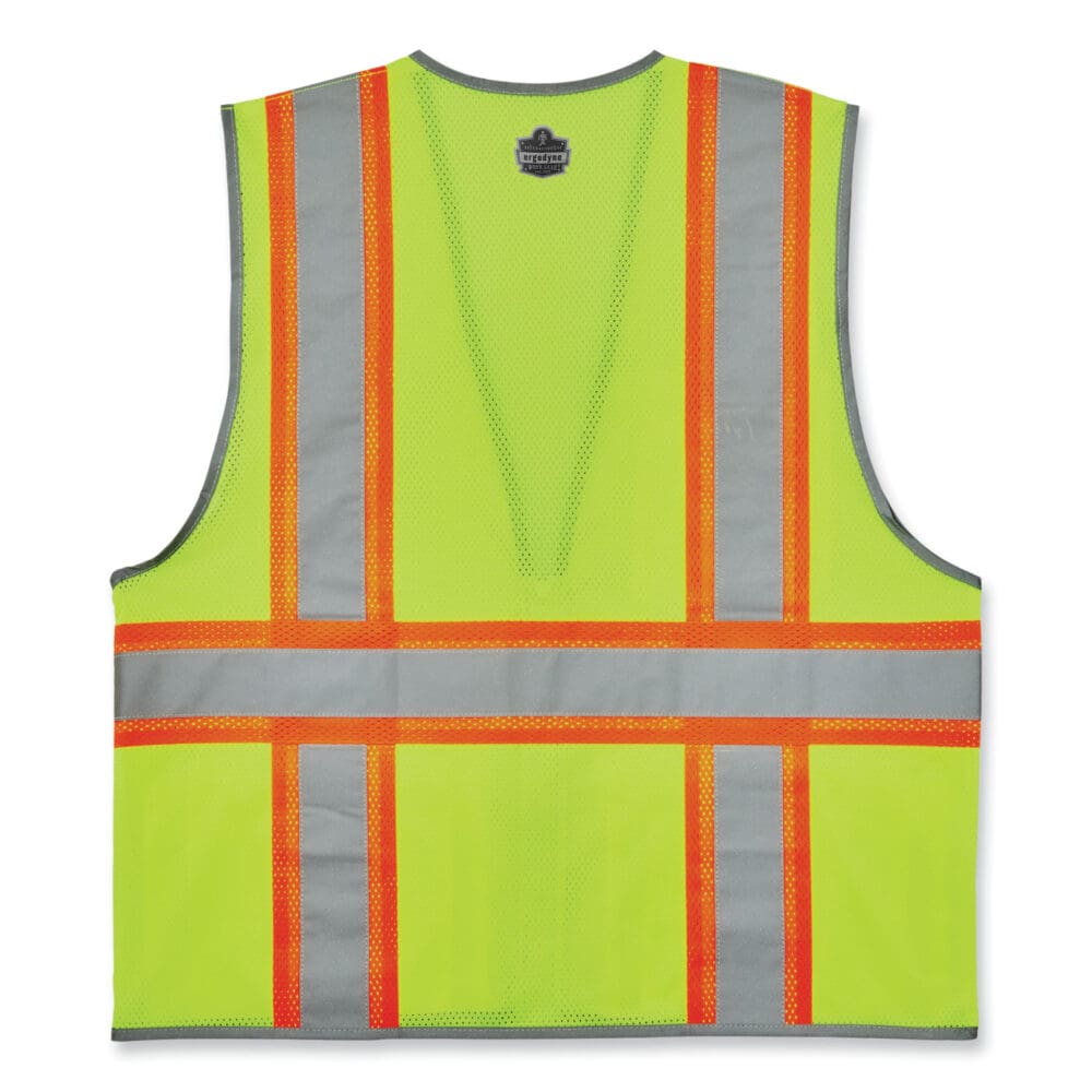GloWear 8246Z-S Single Size Class 2 Two-Tone Mesh Vest, Polyester, 5X-Large, Lime, Ships in 1-3 Business Days - Image 8