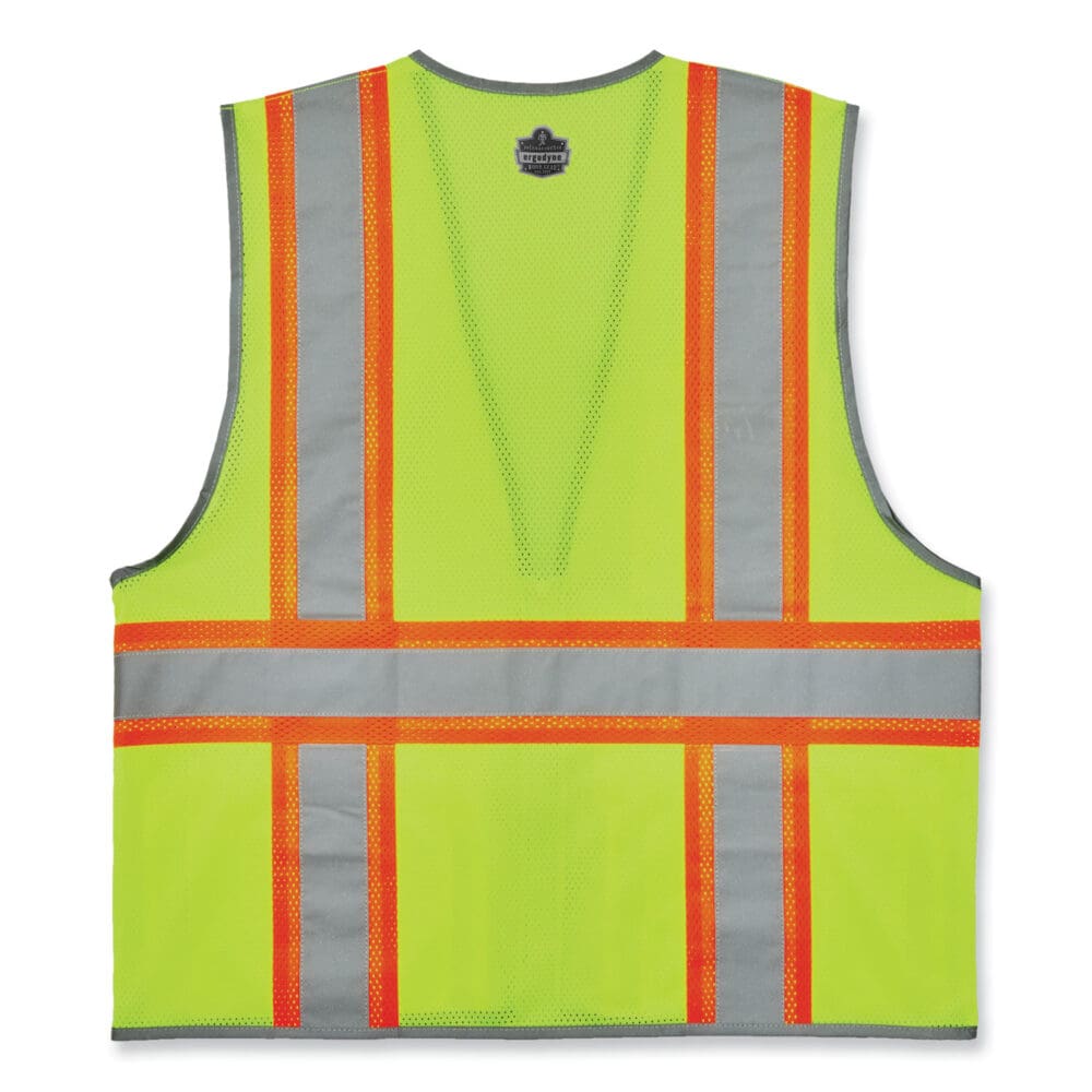 GloWear 8246Z-S Single Size Class 2 Two-Tone Mesh Vest, Polyester, 3X-Large, Lime, Ships in 1-3 Business Days - Image 8