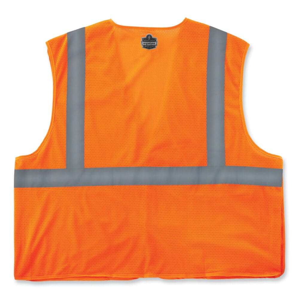 GloWear 8215BA-S Single Size Class 2 Economy Breakaway Mesh Vest, Polyester, 2X-Large, Orange, Ships in 1-3 Business Days - Image 8