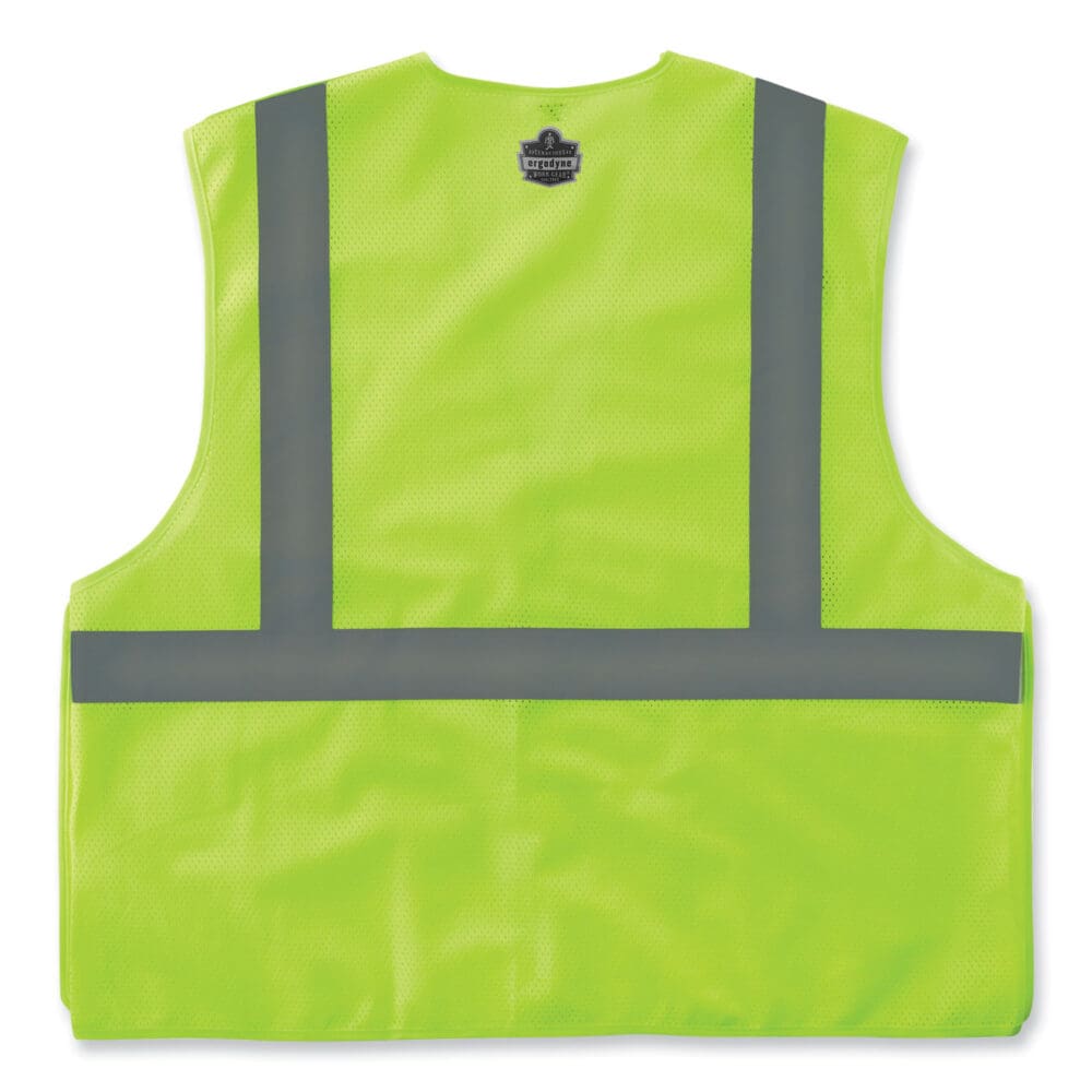 GloWear 8215BA-S Single Size Class 2 Economy Breakaway Mesh Vest, Polyester, 4X-Large, Lime, Ships in 1-3 Business Days - Image 2