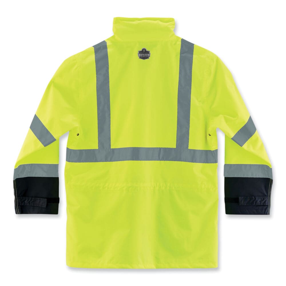 GloWear 8365BK Class 3 Hi-Vis Rain Jacket Black Bottom, 3X-Large, Lime, Ships in 1-3 Business Days - Image 9