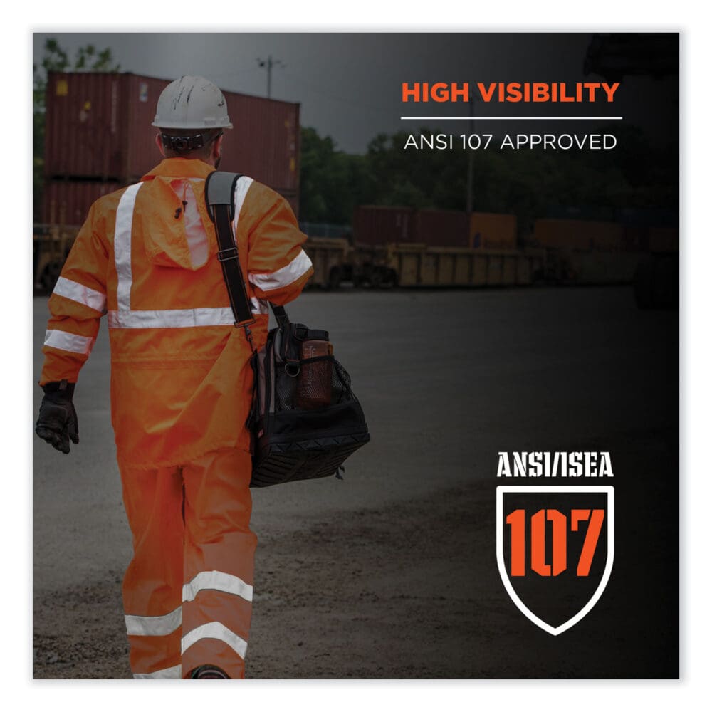 GloWear 8376K Lightweight HV Rain Suit, X-Large, Orange, Ships in 1-3 Business Days - Image 2