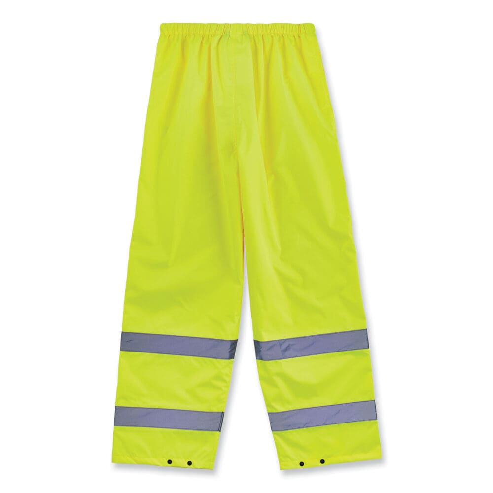 GloWear 8916 Class E Lightweight Hi-Vis Rain Pants, 2X-Large, Lime, Ships in 1-3 Business Days - Image 2