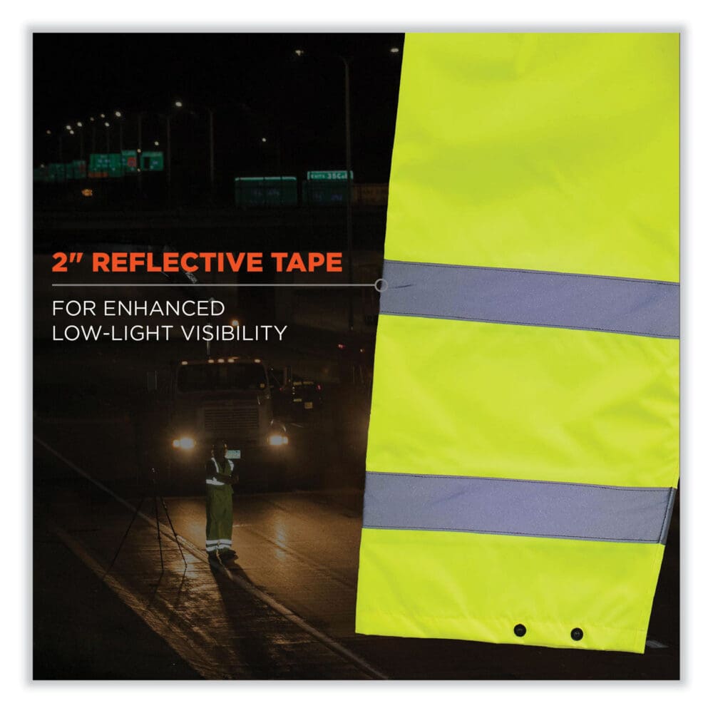 GloWear 8916 Class E Lightweight Hi-Vis Rain Pants, 2X-Large, Lime, Ships in 1-3 Business Days - Image 6