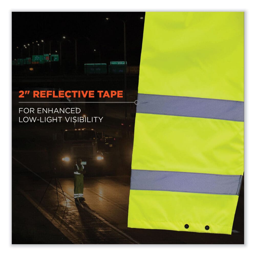 GloWear 8916 Class E Lightweight Hi-Vis Rain Pants, 5X-Large, Lime, Ships in 1-3 Business Days - Image 5