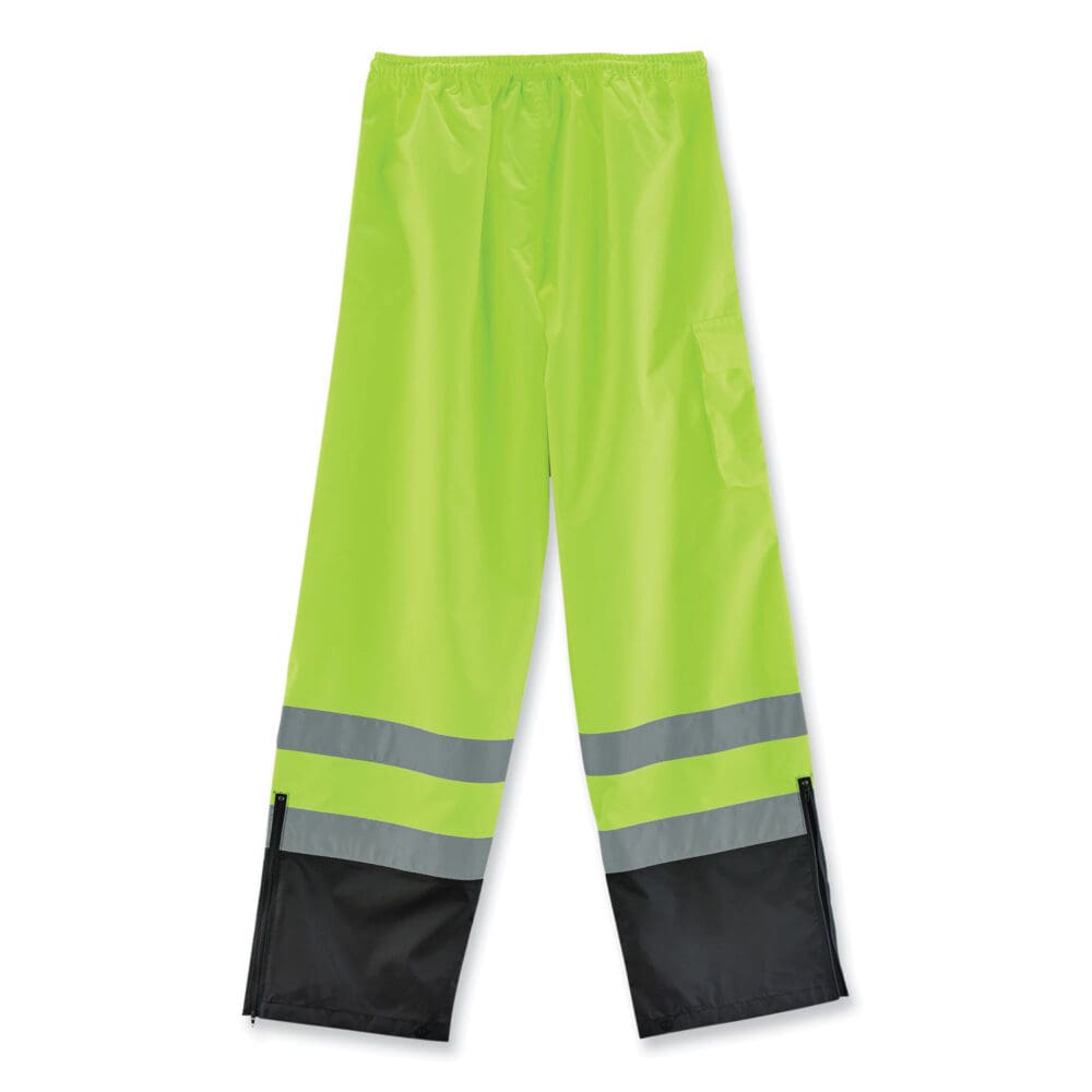 GloWear 8915BK Class E Hi-Vis Rain Pants Black Bottom, 4X-Large, Lime, Ships in 1-3 Business Days - Image 8