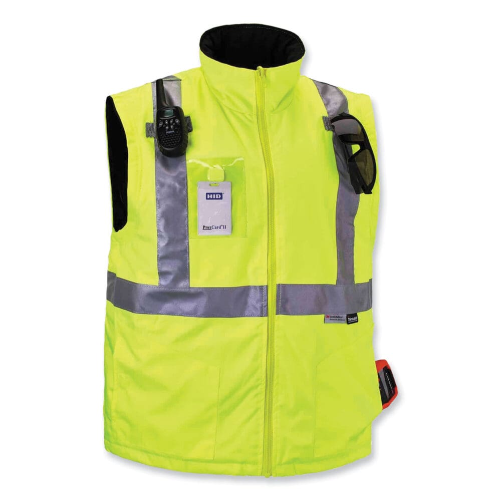 GloWear 8287 Class 2 Hi-Vis Jacket with Removable Sleeves, 2X-Large, Lime, Ships in 1-3 Business Days - Image 4