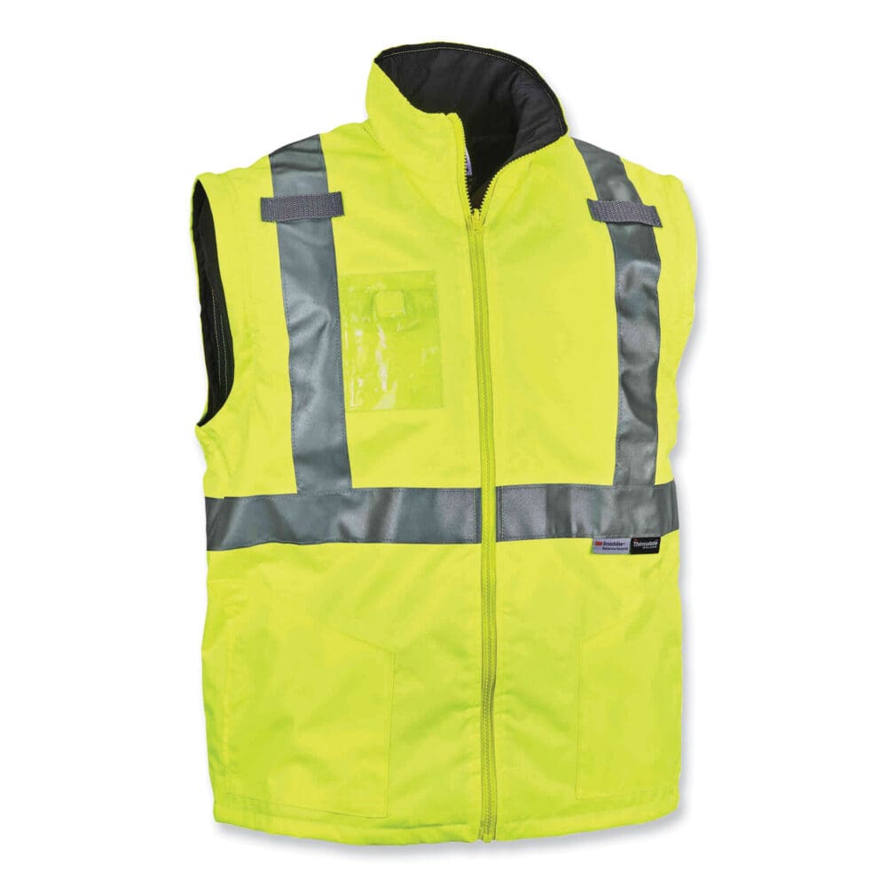 GloWear 8287 Class 2 Hi-Vis Jacket with Removable Sleeves, 4X-Large, Lime, Ships in 1-3 Business Days - Image 2