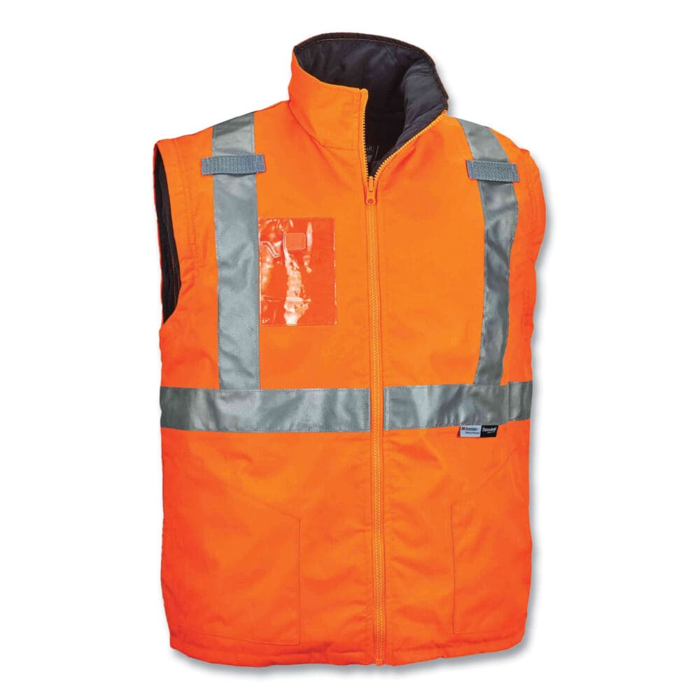 GloWear 8287 Class 2 Hi-Vis Jacket with Removable Sleeves, Small, Orange, Ships in 1-3 Business Days - Image 4