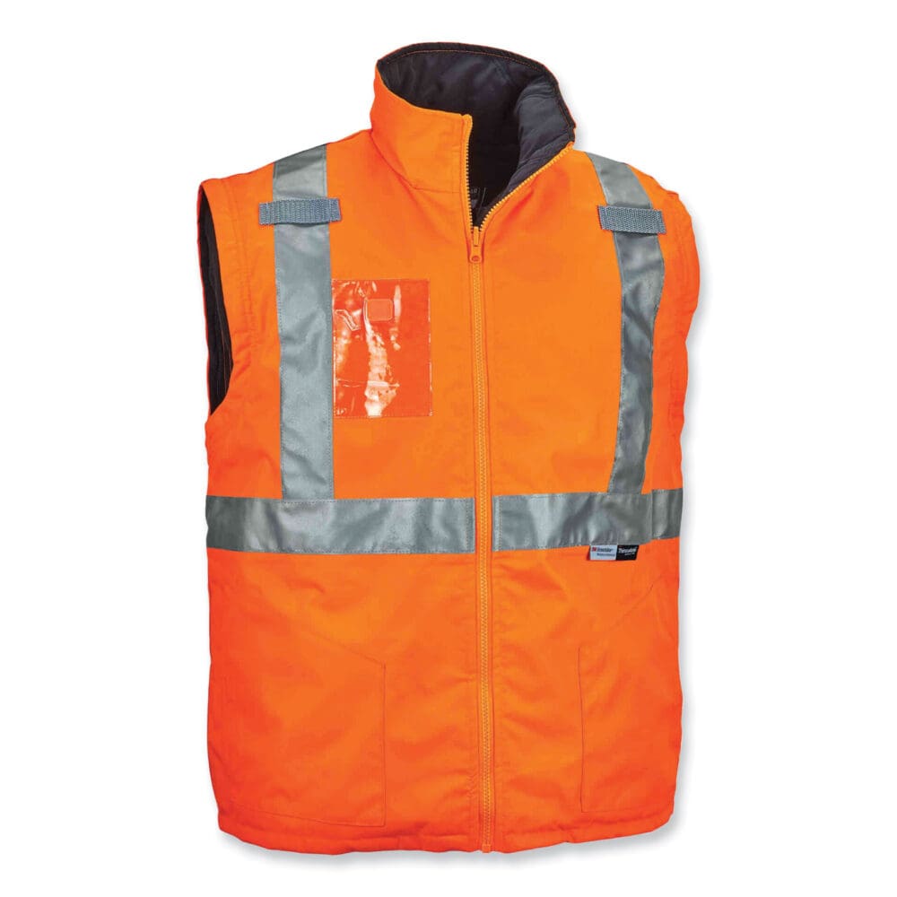 GloWear 8287 Class 2 Hi-Vis Jacket with Removable Sleeves, Large, Orange, Ships in 1-3 Business Days - Image 4