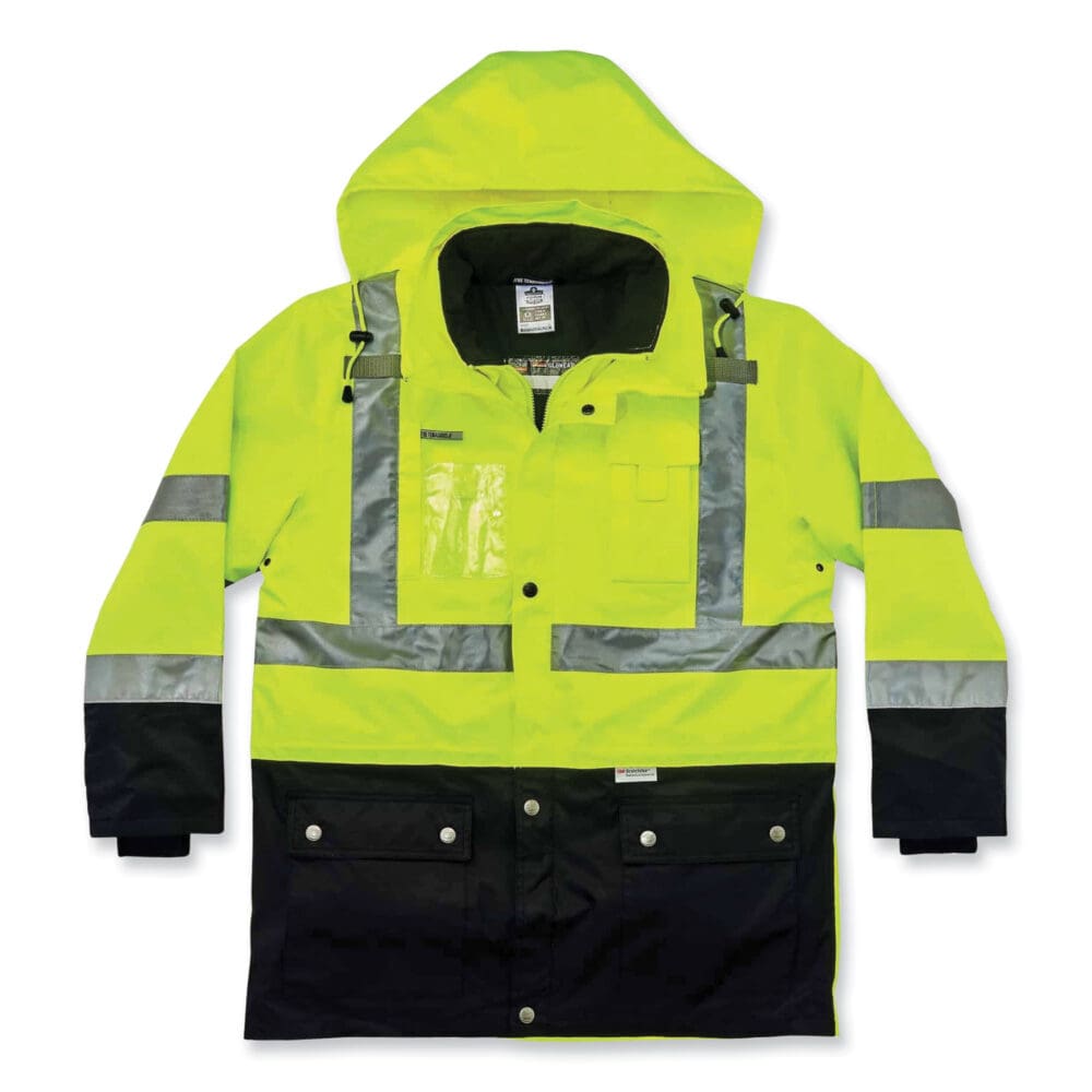 GloWear 8388 Class 3/2 Hi-Vis Thermal Jacket Kit, 2X-Large, Lime, Ships in 1-3 Business Days - Image 3