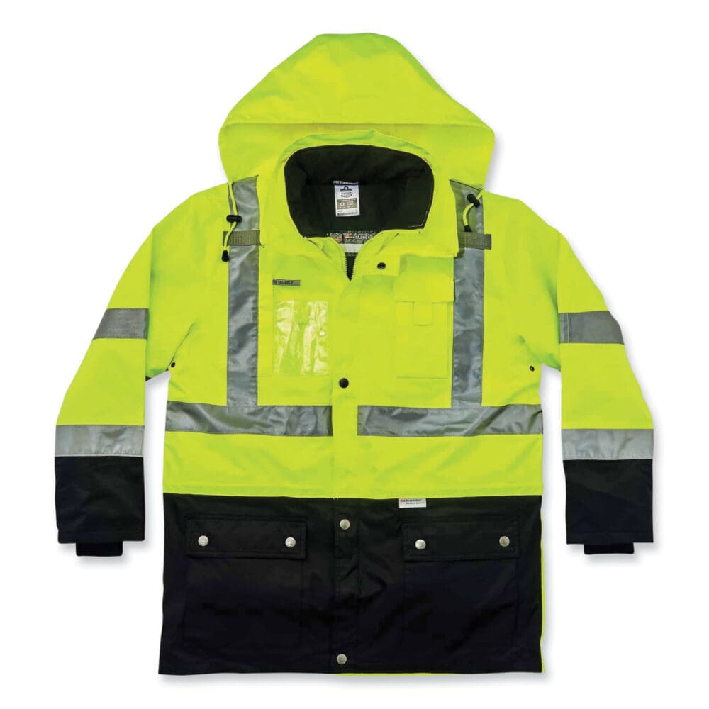 GloWear 8388 Class 3/2 Hi-Vis Thermal Jacket Kit, 4X-Large, Lime, Ships in 1-3 Business Days - Image 3