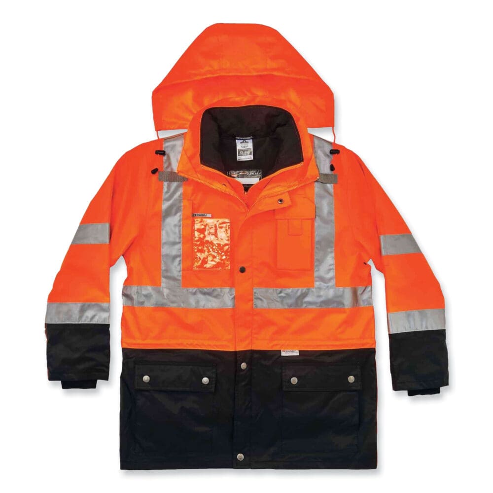 GloWear 8388 Class 3/2 Hi-Vis Thermal Jacket Kit, Large, Orange, Ships in 1-3 Business Days - Image 4