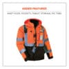 GloWear 8381 Class 3 Hi-Vis 4-in-1 Quilted Bomber Jacket, Orange, 2X-Large, Ships in 1-3 Business Days - Image 6
