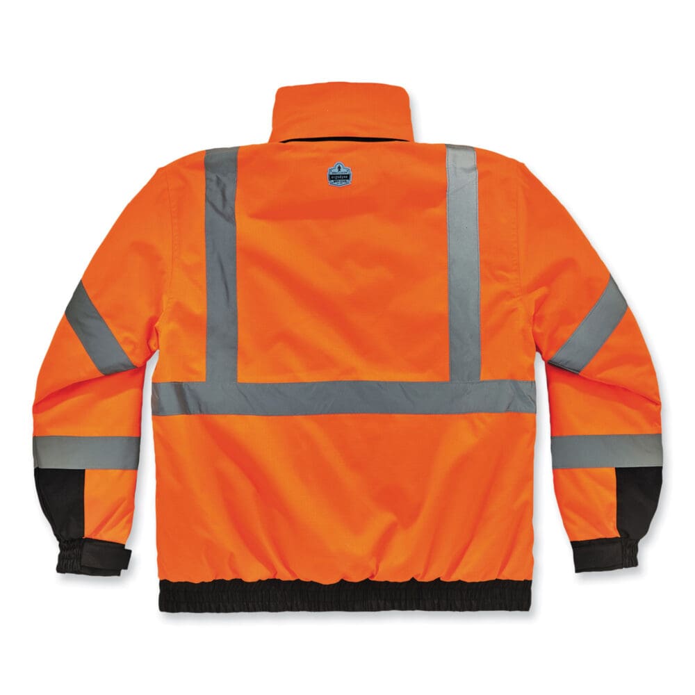 GloWear 8381 Class 3 Hi-Vis 4-in-1 Quilted Bomber Jacket, Orange, 3X-Large, Ships in 1-3 Business Days - Image 8