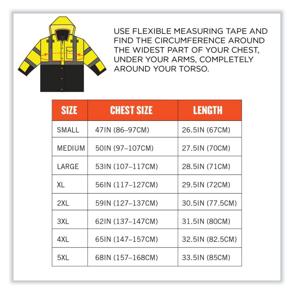 GloWear 8381 Class 3 Hi-Vis 4-in-1 Quilted Bomber Jacket, Lime, Large, Ships in 1-3 Business Days - Image 7