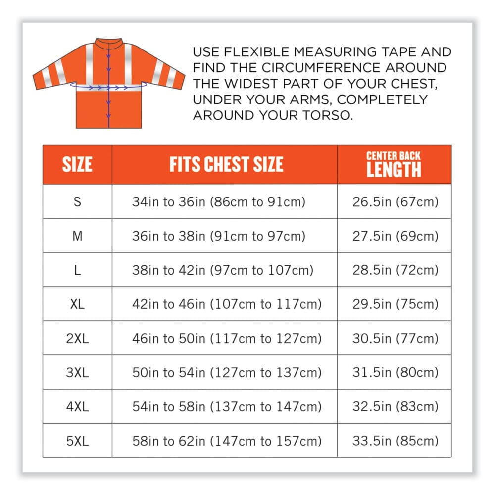 GloWear 8377 Class 3 Hi-Vis Quilted Bomber Jacket, Orange, X-Large, Ships in 1-3 Business Days - Image 6