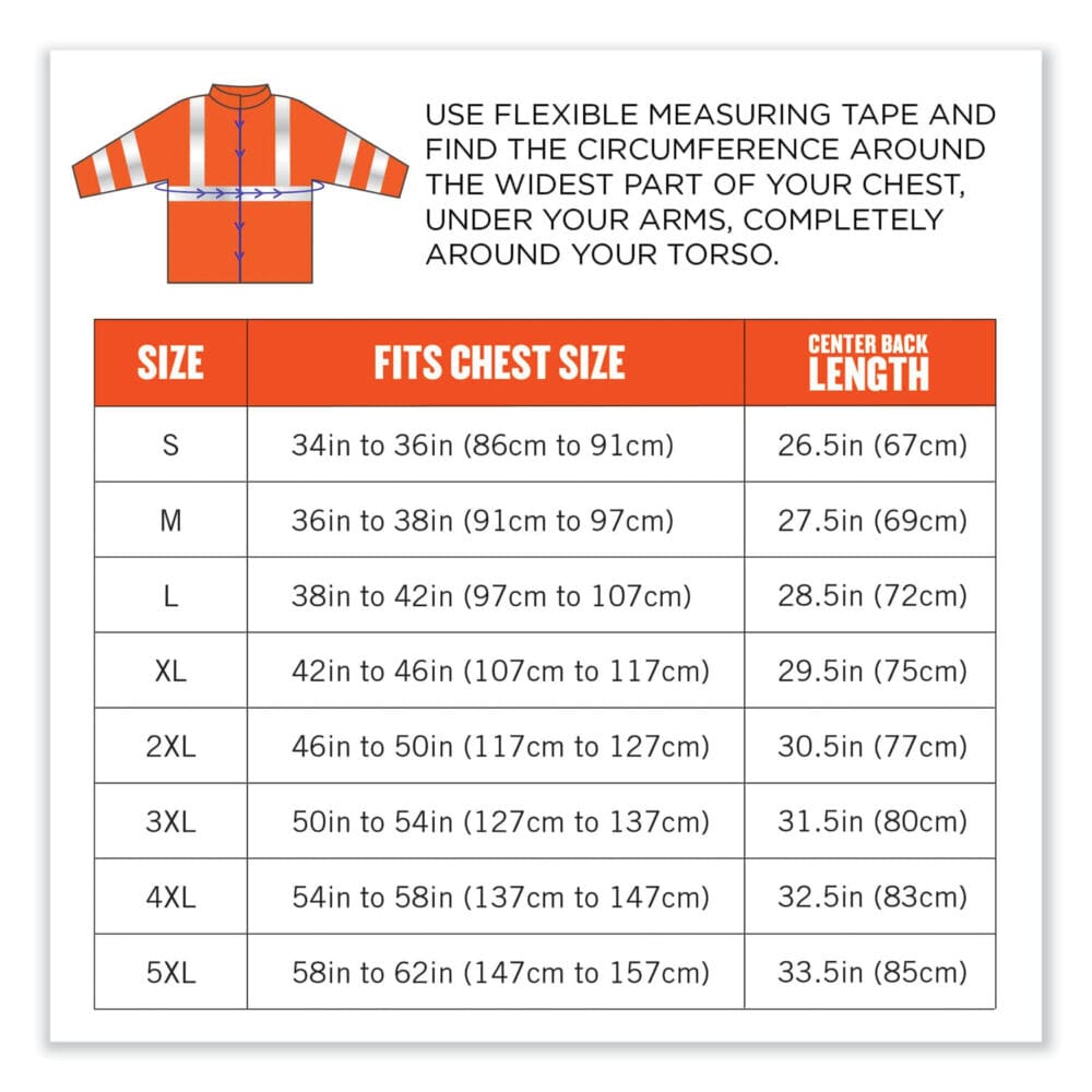 GloWear 8377 Class 3 Hi-Vis Quilted Bomber Jacket, Orange, 5X-Large, Ships in 1-3 Business Days - Image 6