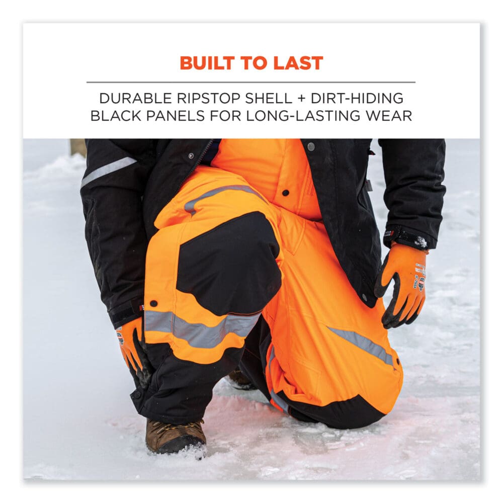 GloWear 8928 Class E Hi-Vis Insulated Bibs, 3X-Large, Orange, Ships in 1-3 Business Days - Image 5