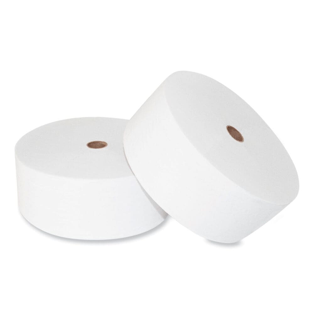 Small Core Bath Tissue, Septic Safe, 2-Ply, White, 1,200 Sheets/Roll, 12 Rolls/Carton - Image 4