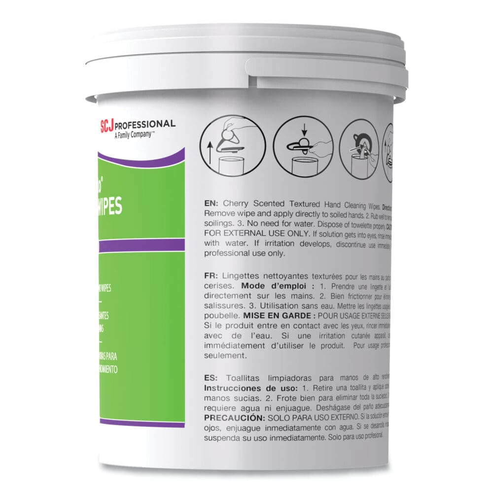 Kresto Cherry Wipes, Cloth, 1-Ply, 7.92 x 5.74, Cherry Scent, Red/White, 70/Pack, 6 Packs/Carton - Image 3